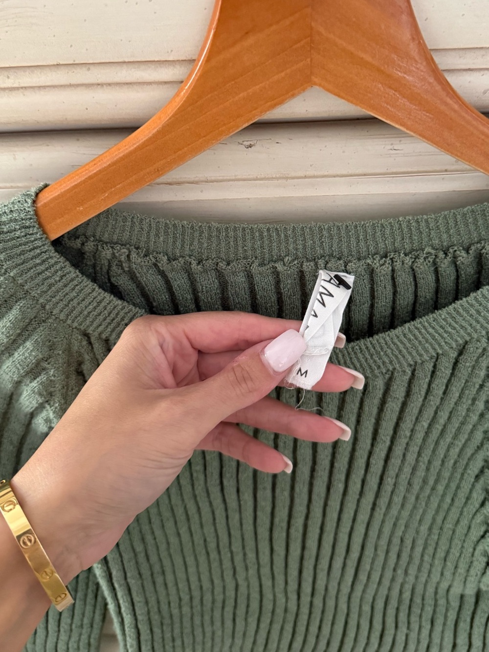 Vici Sage Ribbed Sweater - Picture 3 of 4